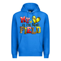 True Royal my heart is on that field softball Premium Hoodie - Zillion Design Studio