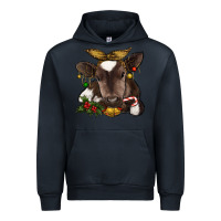 Navy christmas baby cow Urban Hoodie - RanaPortraitStore
