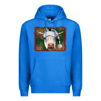 True Royal christmas cow with background Premium Hoodie - RanaPortraitStore