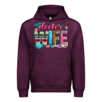 Mauve Wine doctor wife Urban Hoodie - Zillion Design Studio
