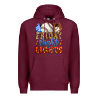 Burgundy friday night lights baseball Premium Hoodie - Zillion Design Studio