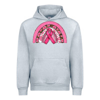Heather Grey breast cancer rainbow Urban Hoodie - RanaPortraitStore