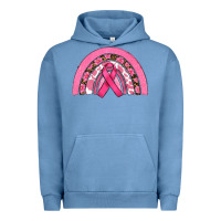 Pigment Pebble Blue breast cancer rainbow Urban Hoodie - RanaPortraitStore