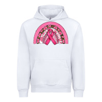 White breast cancer rainbow Urban Hoodie - RanaPortraitStore