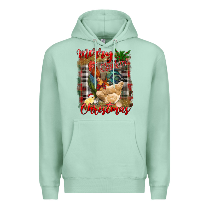Merry Cluckin' Christmas Premium Hoodie by RanaPortraitStore | Teevron