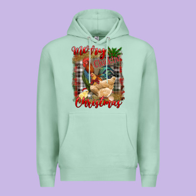 Merry Cluckin' Christmas Premium Hoodie Designed By Ranaportraitstore