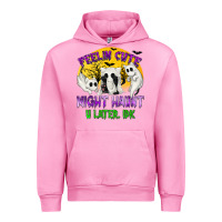 Fuchsia Pink Feeling Cute Might Haunt U Later Urban Hoodie - texasbilliewilder