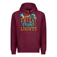 Burgundy friday night lights american football Premium Hoodie - Zillion Design Studio