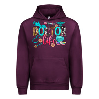 Mauve Wine doctor life Urban Hoodie - Zillion Design Studio