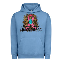 Pigment Pebble Blue breast cancer awareness Urban Hoodie - RanaPortraitStore