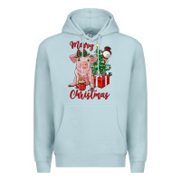 Blue Mist merry christmas pig Premium Hoodie - RanaPortraitStore
