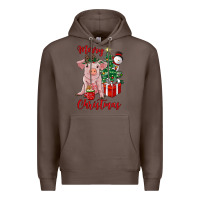 Coffee merry christmas pig Premium Hoodie - RanaPortraitStore