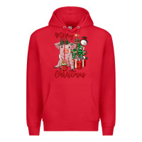 Red merry christmas pig Premium Hoodie - RanaPortraitStore