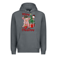 Rock merry christmas pig Premium Hoodie - RanaPortraitStore