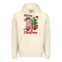 Sandshell merry christmas pig Premium Hoodie - RanaPortraitStore