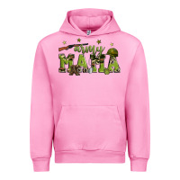 Fuchsia Pink army mama Urban Hoodie - Zillion Design Studio
