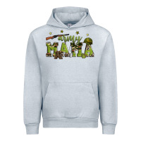 Heather Grey army mama Urban Hoodie - Zillion Design Studio