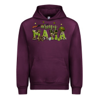 Mauve Wine army mama Urban Hoodie - Zillion Design Studio