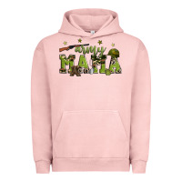 Pigment Salmon army mama Urban Hoodie - Zillion Design Studio