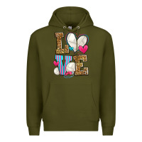 Army Green love volleyball Premium Hoodie - Zillion Design Studio