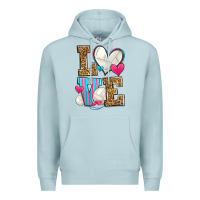 Blue Mist love volleyball Premium Hoodie - Zillion Design Studio
