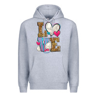 Heather Grey love volleyball Premium Hoodie - Zillion Design Studio