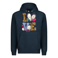 Navy love volleyball Premium Hoodie - Zillion Design Studio