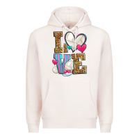 Pale Pink love volleyball Premium Hoodie - Zillion Design Studio