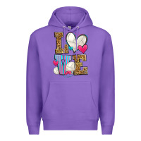 Purple love volleyball Premium Hoodie - Zillion Design Studio