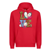 Red love volleyball Premium Hoodie - Zillion Design Studio