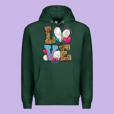 Love Volleyball Premium Hoodie Designed By Zillion Design Studio
