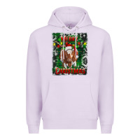 Lilac merry christmas longhorn cow Premium Hoodie - RanaPortraitStore