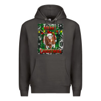 Smoke merry christmas longhorn cow Premium Hoodie - RanaPortraitStore