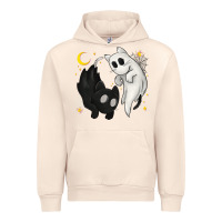 Sandshell Ghost Cats with Balance Halloween Urban Hoodie - texasbilliewilder