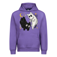 Tulip Ghost Cats with Balance Halloween Urban Hoodie - texasbilliewilder