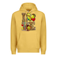 Antique Gold love softball Premium Hoodie - Zillion Design Studio
