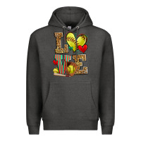 Charcoal Heather love softball Premium Hoodie - Zillion Design Studio