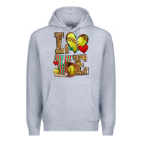 Heather Grey love softball Premium Hoodie - Zillion Design Studio