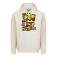 Oatmeal Heather love softball Premium Hoodie - Zillion Design Studio
