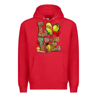 Red love softball Premium Hoodie - Zillion Design Studio