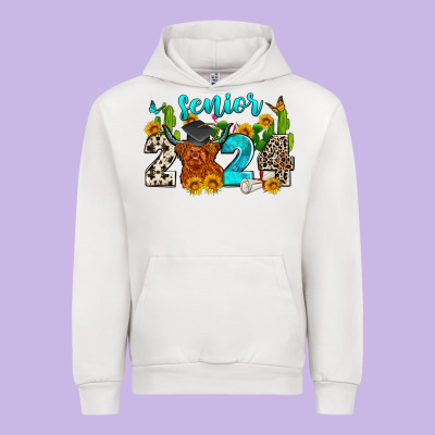 Senior 2024 Cow Urban Hoodie Designed By Zillion Design Studio