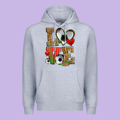 Love Soccer Premium Hoodie Designed By Zillion Design Studio