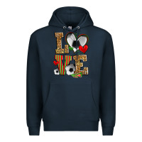 Navy love soccer Premium Hoodie - Zillion Design Studio