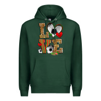 Sports Green love soccer Premium Hoodie - Zillion Design Studio