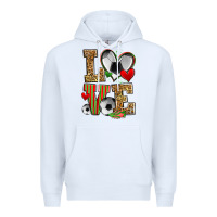 White love soccer Premium Hoodie - Zillion Design Studio
