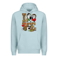 Blue Mist love soccer Premium Hoodie - Zillion Design Studio