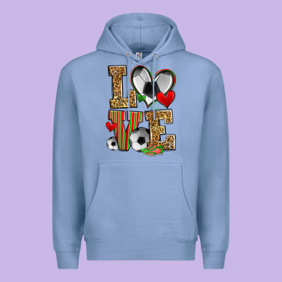 Love Soccer Premium Hoodie Designed By Zillion Design Studio