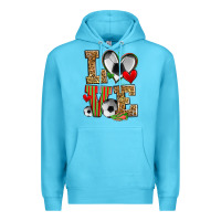 Ocean Blue love soccer Premium Hoodie - Zillion Design Studio