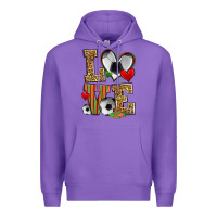 Purple love soccer Premium Hoodie - Zillion Design Studio