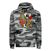Slate Camo love soccer Premium Hoodie - Zillion Design Studio